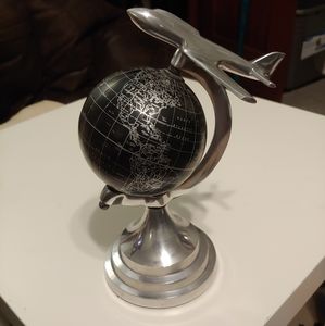 Cool Decor Globe Airplane Jet Plane Aluminum Desk